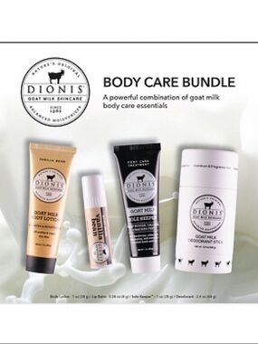 DIONIS Goat Milk Body Care Bundle — Assorted (White, Black, Cream)